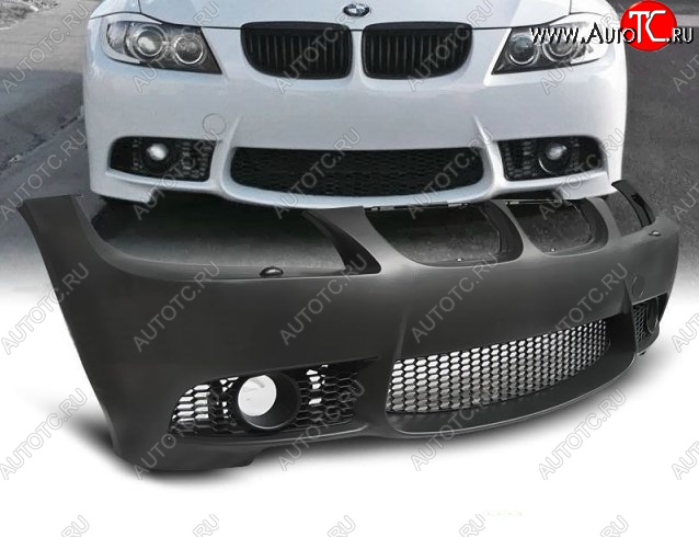 32 099 р. Передний бампер M3 Style BMW 3 серия E90 седан дорестайлинг (2004-2008) (Неокрашенный)  с доставкой в г. Керчь