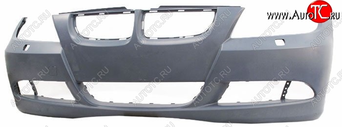 6 999 р. Передний бампер SAT (с отв. под омыватели, пр-во Тайвань)  BMW 3 серия ( E90,  E91) (2004-2008) седан дорестайлинг, универсал дорестайлинг (Неокрашенный)  с доставкой в г. Керчь