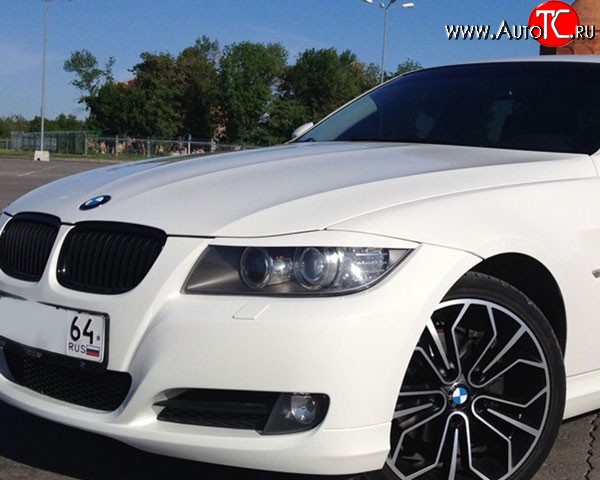 919 р. Комплект ресничек на фары M-VRS BMW 3 серия E90 седан дорестайлинг (2004-2008) (Без отверстий под светодиоды, Неокрашенные)  с доставкой в г. Керчь