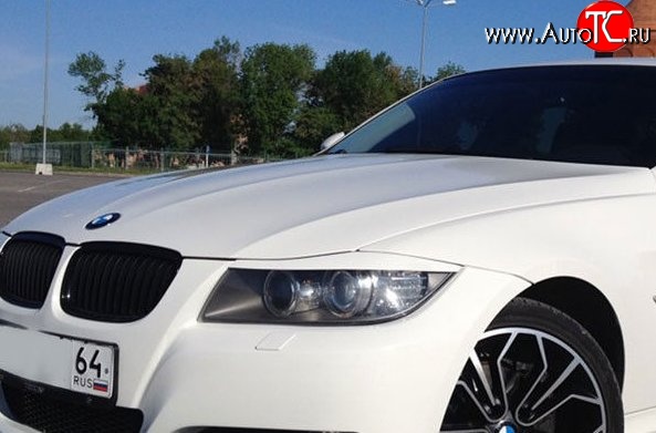 919 р. Реснички на фары M-VRS v1 BMW 3 серия E90 седан дорестайлинг (2004-2008) (Неокрашенные)  с доставкой в г. Керчь