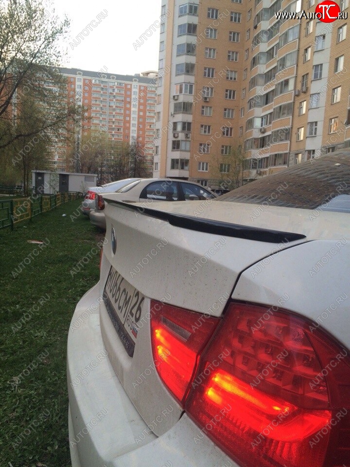 3 399 р. Лип спойлер  3 серия E90 (04-11) АВТОКРАТ  BMW 3 серия  E90 (2004-2008) седан дорестайлинг (Неокрашенный)  с доставкой в г. Керчь