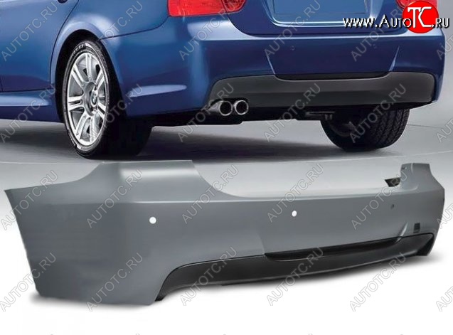 37 949 р. Задний бампер (дорестайлинг) M-pakiet BMW 3 серия E90 седан дорестайлинг (2004-2008) (Неокрашенный)  с доставкой в г. Керчь