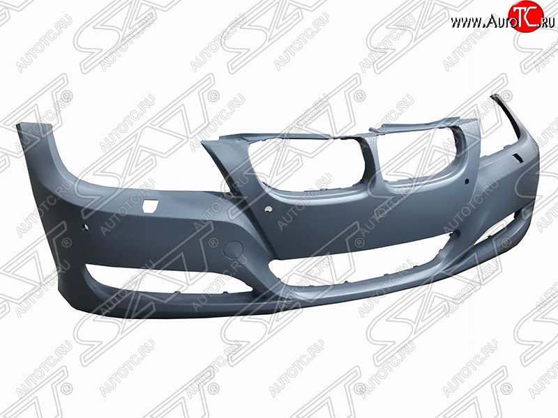 7 999 р. Передний бампер SAT (под омыватели и сонары, пр-во Тайвань)  BMW 3 серия ( E90,  E91) (2008-2012) седан рестайлинг, универсал рестайлинг (Неокрашенный)  с доставкой в г. Керчь