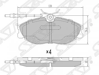 Колодки тормозные SAT (передние) CITROEN Xsara N1 хэтчбэк 5 дв. 1-ый рестайлинг (2000-2003)