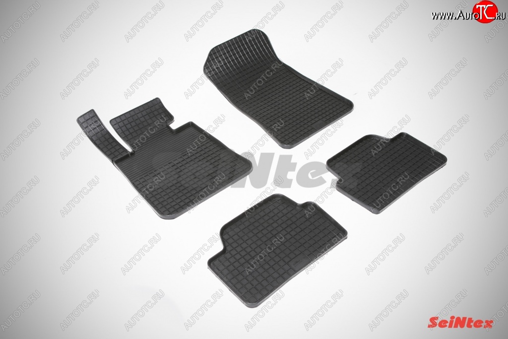 3 479 р. Износостойкие коврики в салон с рисунком Сетка SeiNtex Premium 4 шт. (резина) BMW 1 серия E81 хэтчбэк 3 дв. рестайлинг (2007-2012)  с доставкой в г. Керчь