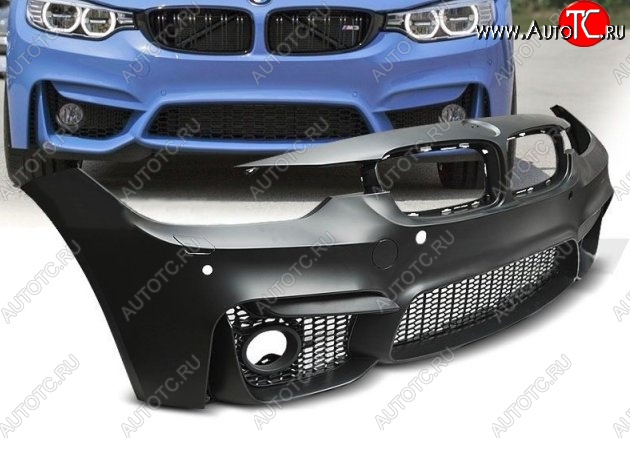 42 399 р. Передний бампер M3-Style BMW 3 серия F30 седан дорестайлинг (2012-2015) (Неокрашенный)  с доставкой в г. Керчь