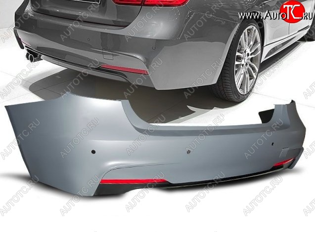 35 999 р. Задний бампер (седан) М-пакет BMW 3 серия F30 седан дорестайлинг (2012-2015) (Неокрашенный)  с доставкой в г. Керчь