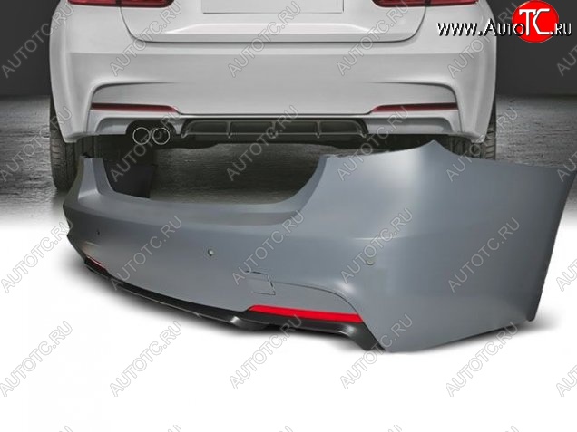 44 399 р. Задний бампер (седан) M-performance BMW 3 серия F30 седан дорестайлинг (2012-2015) (Неокрашенный)  с доставкой в г. Керчь