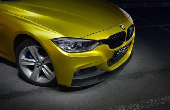 111 499 р. Сплиттер переднего М-бампера М-Perfomance  BMW 3 серия  F30 (2012-2018) седан дорестайлинг, седан рестайлинг (цвет: черный глянец)  с доставкой в г. Керчь. Увеличить фотографию 3