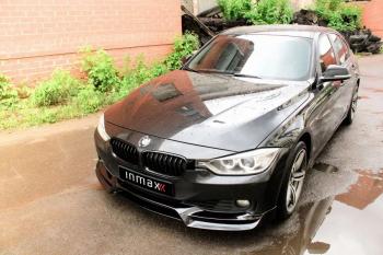 12 949 р. Юбка переднего бампера (Sport,Luxury, SE) INMAX BMW 3 серия F30 седан дорестайлинг (2012-2015) (Неокрашенный)  с доставкой в г. Керчь. Увеличить фотографию 2