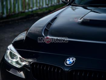 47 899 р. Капот с жабрами MV-Tuning BMW 3 серия F30 седан дорестайлинг (2012-2015) (Неокрашенный)  с доставкой в г. Керчь. Увеличить фотографию 5