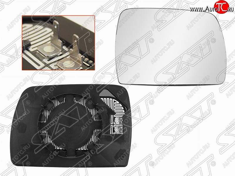 659 р. Правое полотно зеркала SAT (голубой, асферическое с обогревом) BMW X3 E83 (2003-2009)  с доставкой в г. Керчь