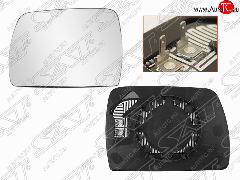 659 р. Левое полотно зеркала SAT (голубой, асферическое с обогревом)  BMW X3  E83 (2003-2009)  с доставкой в г. Керчь