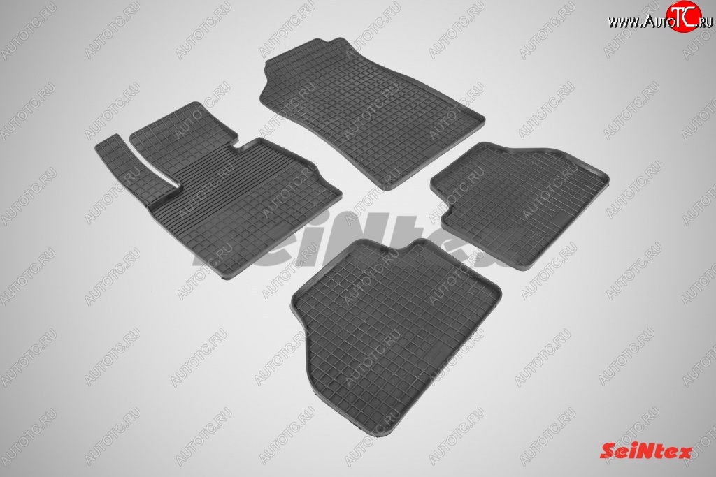 3 889 р. Износостойкие коврики в салон с рисунком Сетка SeiNtex Premium 4 шт. (резина) BMW X3 F25 дорестайлинг (2010-2014)  с доставкой в г. Керчь