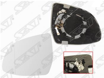 Левое полотно зеркала SAT (асферическое с обогревом) BMW X3  F25 - X6  F16