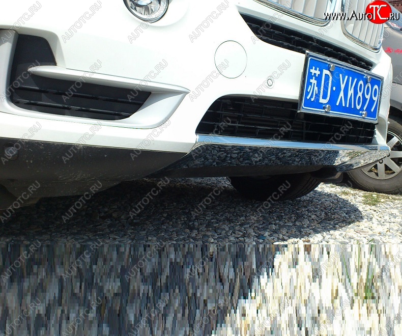 5 449 р. Накладка на передний бампер SuvStyle BMW X5 F15 (2013-2018) (Неокрашенная)  с доставкой в г. Керчь