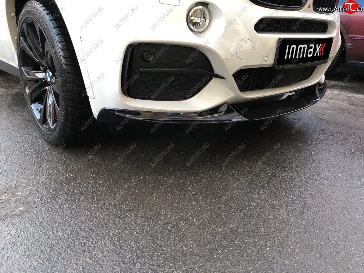 17 999 р. Сплиттер переднего бампера M-Performance BMW X5 F15 (2013-2018) (цвет: черный глянец)  с доставкой в г. Керчь