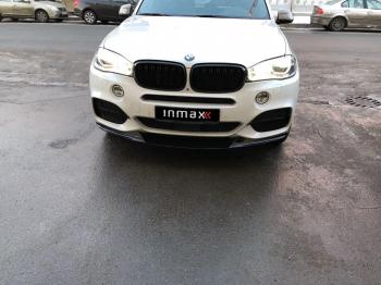 17 999 р. Сплиттер переднего бампера M-Performance BMW X5 F15 (2013-2018) (цвет: черный глянец)  с доставкой в г. Керчь. Увеличить фотографию 3