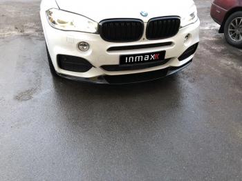 17 999 р. Сплиттер переднего бампера M-Performance BMW X5 F15 (2013-2018) (цвет: черный глянец)  с доставкой в г. Керчь. Увеличить фотографию 5
