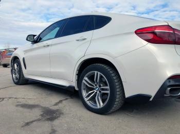 14 899 р. Пластиковые накладки под пороги М-Perfomance BMW X6 F16 (2014-2020) (цвет: черный глянец)  с доставкой в г. Керчь. Увеличить фотографию 2
