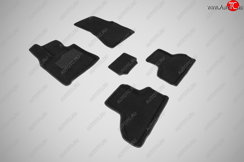 5 699 р. Износостойкие коврики в салон SeiNtex Premium 3D 4 шт. (ворсовые, черные) BMW X5 F15 (2013-2018)  с доставкой в г. Керчь