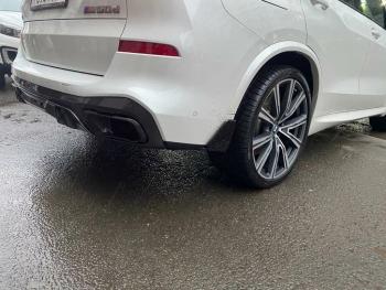 Диффузор заднего бампера М-Perfomance с элеронами BMW X5  G05 (2018-2022) Inmax (цвет: черный глянец)
