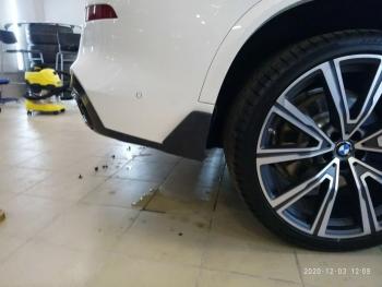 23 499 р. Диффузор заднего бампера М-Perfomance с элеронами  BMW X5  G05 (2018-2022) Inmax (цвет: черный глянец)  с доставкой в г. Керчь. Увеличить фотографию 2