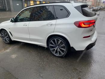23 499 р. Диффузор заднего бампера М-Perfomance с элеронами  BMW X5  G05 (2018-2022) Inmax (цвет: черный глянец)  с доставкой в г. Керчь. Увеличить фотографию 6