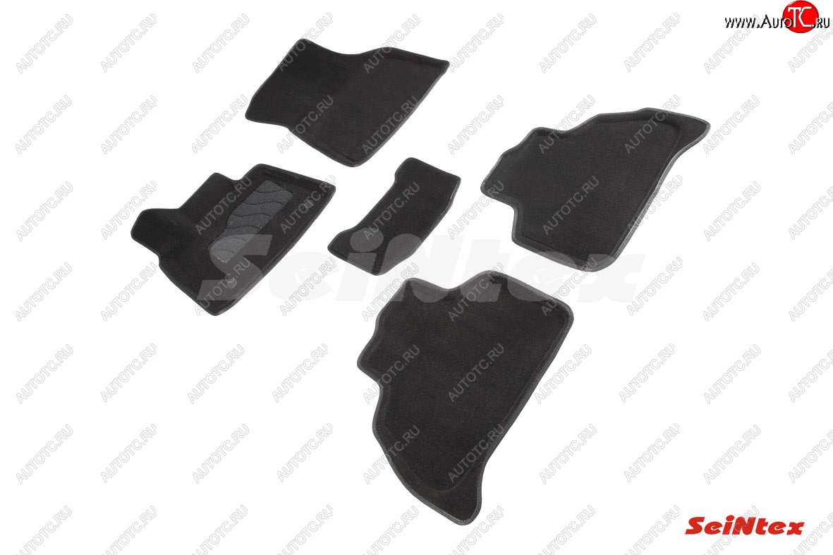 5 699 р. Комплект 3D ковриков в салон (ворсовые / чёрные) Seintex BMW X5 G05 (2018-2022)  с доставкой в г. Керчь