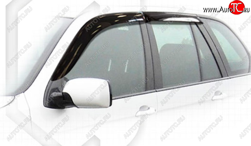 1 999 р. Дефлектора окон CA-Plastic  BMW X5  E53 (2003-2006) рестайлинг (Classic полупрозрачный, Без хром молдинга)  с доставкой в г. Керчь