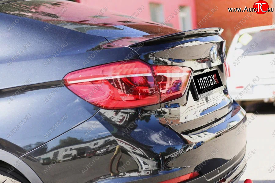 8 599 р. Лип спойлер INMAX (аналог Х6M)  BMW X6  F16 (2014-2020) (цвет: черный глянец)  с доставкой в г. Керчь