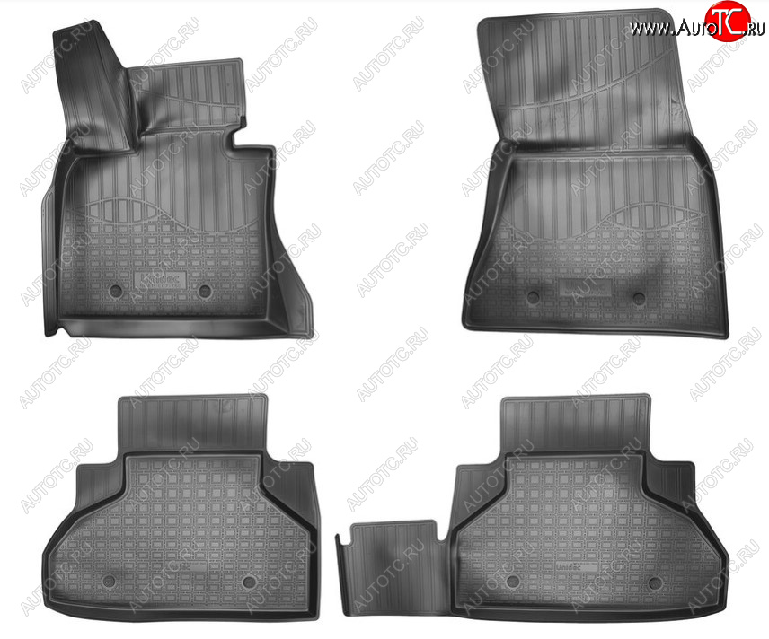 3 199 р. Комплект ковриков в салон Norplast Unidec BMW X6 F16 (2014-2020) (Цвет: черный)  с доставкой в г. Керчь