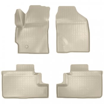Коврики салонные Noplast (3D) Brilliance V3 (2015-2020) дорестайлинг (Бежевые)