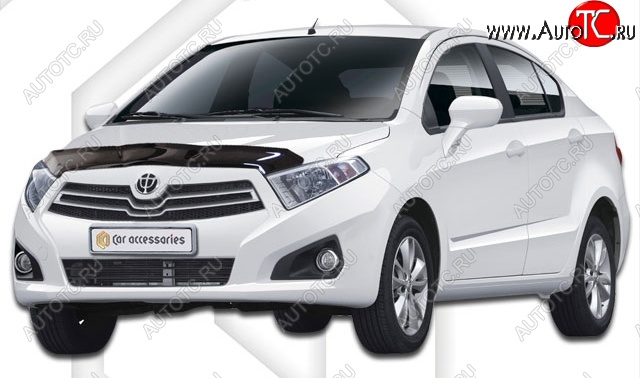 1 899 р. Дефлектор капота CA-Plastiс  Brilliance H230 (2015-2017) седан (Classic черный, Без надписи)  с доставкой в г. Керчь