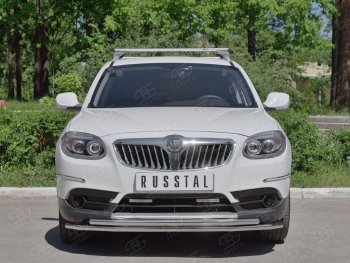 16 549 р. Защита переднего бампера (2 трубыØ42 мм, нержавейка) SLITKOFF Brilliance V5 (2012-2018)  с доставкой в г. Керчь. Увеличить фотографию 2