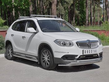 16 549 р. Защита переднего бампера (2 трубыØ42 мм, нержавейка) SLITKOFF Brilliance V5 (2012-2018)  с доставкой в г. Керчь. Увеличить фотографию 3