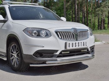 16 549 р. Защита переднего бампера (2 трубыØ42 мм, нержавейка) SLITKOFF Brilliance V5 (2012-2018)  с доставкой в г. Керчь. Увеличить фотографию 4