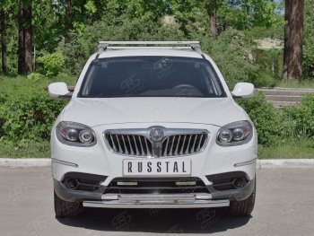 18 999 р. Защита переднего бампера (2 трубыØ63 и 42 мм, нержавейка) SLITKOFF Brilliance V5 (2012-2018)  с доставкой в г. Керчь. Увеличить фотографию 3