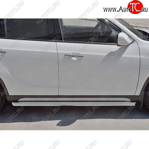 19 999 р. Защита порогов из круглой трубы d63 мм SLITKOFF v1  Brilliance V5 (2012-2018)  с доставкой в г. Керчь