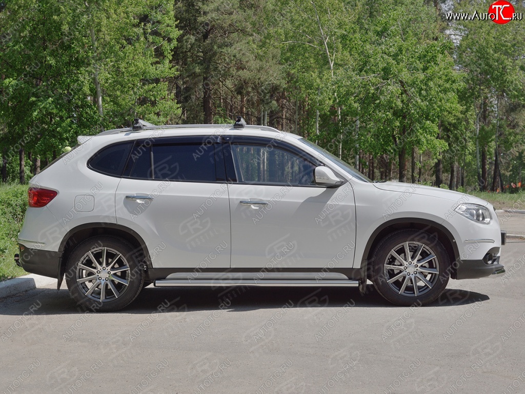 18 799 р. Защита порогов из круглой трубы d63 мм SLITKOFF v2  Brilliance V5 (2012-2018)  с доставкой в г. Керчь