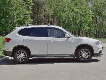 24 549 р. Защита порогов из трубы d76 мм с пластиковыми вставками для ног SLITKOFF v1  Brilliance V5 (2012-2018)  с доставкой в г. Керчь. Увеличить фотографию 2