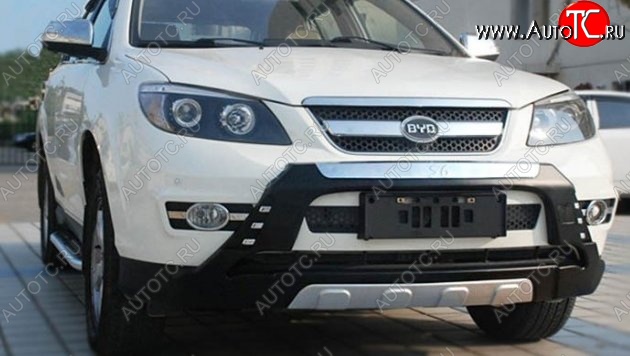 9 649 р. Накладка на передний бампер СТ BYD S6 (2011-2017) (Неокрашенная)  с доставкой в г. Керчь