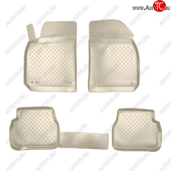 3 859 р. Коврики салонные Noplast (3D)  Cadillac Bls  седан (2006-2011) (Бежевые)  с доставкой в г. Керчь
