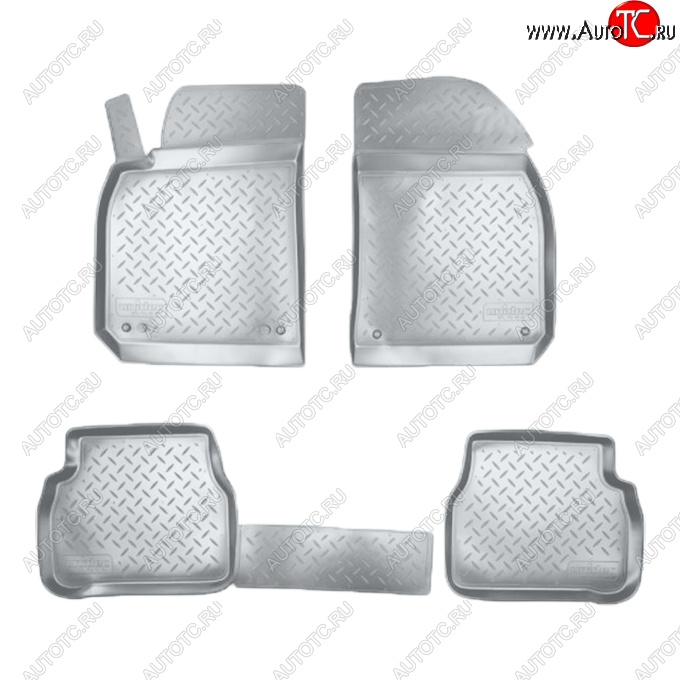 3 859 р. Коврики салонные Noplast (3D)  Cadillac Bls  седан (2006-2011) (Серые)  с доставкой в г. Керчь