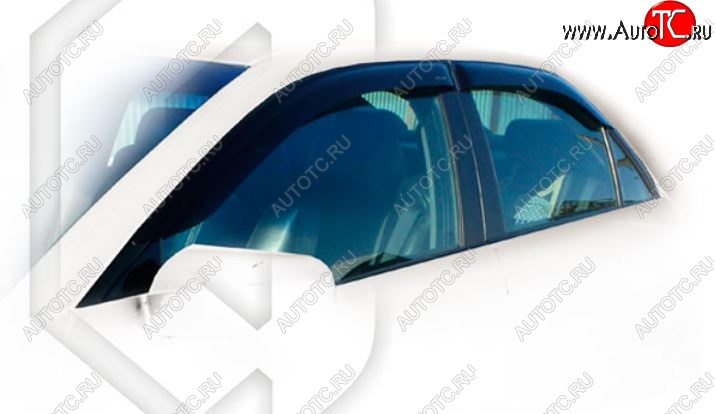 1 999 р. Ветровики дверей CA-Plastic  Cadillac CTS  седан (2002-2007) (Classic полупрозрачный, Без хром.молдинга)  с доставкой в г. Керчь