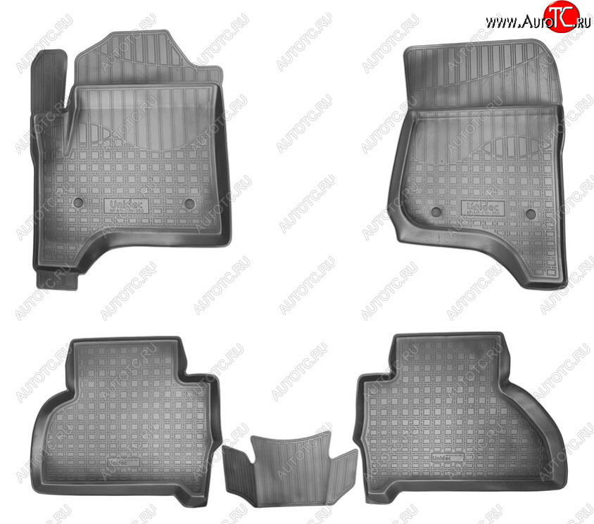 3 589 р. Комплект ковриков в салон Norplast Unidec (5 мест)  Cadillac Escalade  GMTK2 джип 5 дв. (2015-2020), Chevrolet Tahoe  K2UC (2014-2021) (Цвет: черный)  с доставкой в г. Керчь