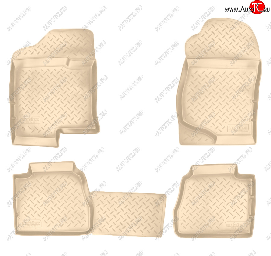 4 099 р. Коврики салона Norplast Unidec  Cadillac Escalade  GMT926 джип 5 дв. (2006-2014), Chevrolet Tahoe  GMT900 (2006-2013) (Цвет: бежевый)  с доставкой в г. Керчь