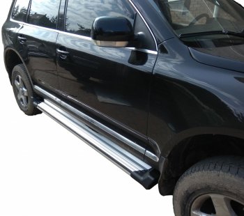 10 399 р. Алюминиевые порожки для ног Искатель Cadillac Escalade GMT926 джип 5 дв. короткая база (2006-2014)  с доставкой в г. Керчь. Увеличить фотографию 2