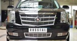 Одинарная защита переднего бампера диаметром 76 мм SLITKOFF Cadillac Escalade  GMT926 джип 5 дв. (2006-2014) короткая база