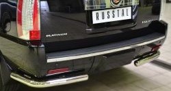 14 399 р. Защита заднего бампера (Ø76 мм уголки, нержавейка) SLITKOFF Cadillac Escalade GMT926 джип 5 дв. короткая база (2006-2014)  с доставкой в г. Керчь. Увеличить фотографию 2